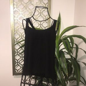 Obey Cross Back Strappy Sleeveless Swing Tank Top